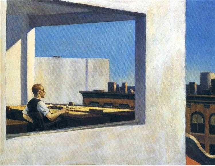 Man in Small Town Officer, by Edward Hopper